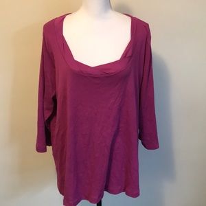 Avenue magenta 1/2 sleeve top 22/24